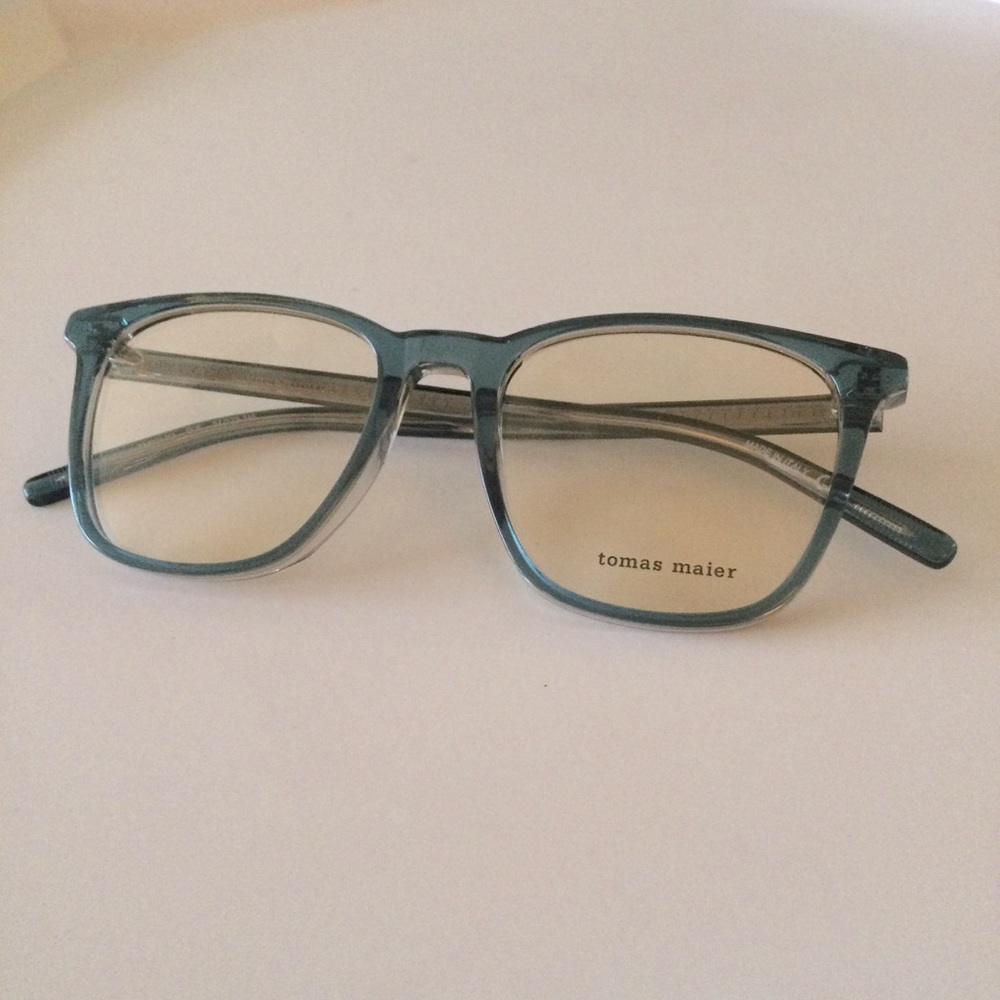 TOMAS MAIER EYEGLASS FRAMES 51mm CRYSTAL TEAL NWT